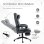 Sedia da Ufficio Ergonomica Aosom Reclinabile 66x76x112-120cm Grigio
