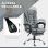 Sedia Da Ufficio Ergonomica Aosom 145 deg Poggiapiedi Grigio