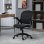 Sedia da ufficio Aosom ergonomica con schienale a rete regolabile nera