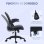 Sedia da ufficio Aosom ergonomica con schienale a rete regolabile nera
