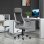Sedia da Ufficio Ergonomica Aosom 65x67x119-129 cm Grigio