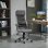 Sedia da Ufficio Ergonomica Aosom 65x67x119-129 cm Grigio
