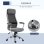 Sedia da Ufficio Ergonomica Aosom 65x67x119-129 cm Grigio