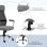 Sedia da Ufficio Ergonomica Aosom 65x67x119-129 cm Grigio