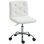 Sedia Da Ufficio Regolabile Aosom Pelle PU Schiuma Acciaio 44x50x78-88 cm Bianco