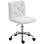 Sedia Da Ufficio Regolabile Aosom Pelle PU Schiuma Acciaio 44x50x78-88 cm Bianco