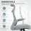 Sedia Da Ufficio Ergonomica Aosom Braccioli 3D Retic Back Grigio