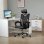 Sedia da Ufficio Ergonomica Aosom 58x62.5x112-120cm Rosa