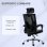 Sedia da Ufficio Ergonomica Aosom 58x62.5x112-120cm Rosa