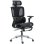Sedia da ufficio Aosom ergonomica nera con poggiatesta regolabile