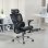 Sedia da ufficio Aosom ergonomica nera con poggiatesta regolabile