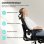 Sedia da ufficio Aosom ergonomica nera con poggiatesta regolabile