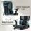 Sedia da ufficio Aosom ergonomica nera con poggiatesta regolabile