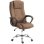 Sedia Da Ufficio Ergonomica Aosom Reclinabile Tessuto Lin Marrone