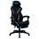 Sedia da Gaming Aosom con Supporto Lombare Tessuto Nero Blu