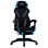 Sedia da Gaming Aosom con Supporto Lombare Tessuto Nero Blu