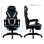 Sedia da Gaming Aosom con Supporto Lombare Tessuto Nero Blu