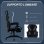 Sedia da Gaming Aosom con Supporto Lombare Tessuto Nero Blu