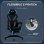 Sedia da Gaming Aosom con Supporto Lombare Tessuto Nero Blu