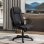 Poltrona da ufficio Aosom massaggiante regolabile nera 60x74x106-116cm