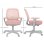 Sedia Da Ufficio Ergonomica Aosom Rosa