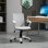 Sedia Ufficio Ergonomica Aosom Altezza Regolabile Grigio Chiaro