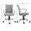 Sedia Ufficio Ergonomica Aosom Altezza Regolabile Grigio Chiaro