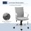 Sedia Ufficio Ergonomica Aosom Altezza Regolabile Grigio Chiaro