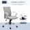 Sedia Ufficio Ergonomica Aosom Altezza Regolabile Grigio Chiaro