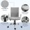 Sedia Ufficio Ergonomica Aosom Altezza Regolabile Grigio Chiaro