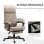 Sedia da Ufficio Aosom Altezza Regolabile Poggiapiedi Imbottita 68x67x109-119 cm Marrone