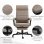 Sedia da Ufficio Aosom Altezza Regolabile Poggiapiedi Imbottita 68x67x109-119 cm Marrone