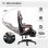 Sedia da gaming Aosom altezza regolabile poggiatesta 65x65x121-129 cm