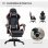 Sedia da gaming Aosom altezza regolabile poggiatesta 65x65x121-129 cm