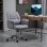 Sedia Da Ufficio Ergonomica Altezza Regolabile Rocking Aosom Grigio Chiaro