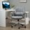 Sedia Da Ufficio Ergonomica Altezza Regolabile Rocking Aosom Grigio Chiaro