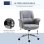 Sedia Da Ufficio Ergonomica Altezza Regolabile Rocking Aosom Grigio Chiaro