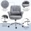 Sedia Da Ufficio Ergonomica Altezza Regolabile Rocking Aosom Grigio Chiaro