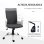 Sedia da ufficio Aosom ergonomica regolabile con ruote 61x61x89-99 cm