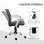 Sedia da ufficio Aosom ergonomica regolabile con ruote 61x61x89-99 cm