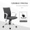 Sedia da ufficio Aosom ergonomica regolabile con ruote 61x61x89-99 cm