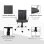 Sedia da ufficio Aosom ergonomica regolabile con ruote 61x61x89-99 cm