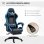 Sedia Gaming Aosom con altezza regolabile e schienale reclinabile blu nero