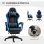 Sedia Gaming Aosom con altezza regolabile e schienale reclinabile blu nero