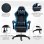 Sedia Gaming Aosom con altezza regolabile e schienale reclinabile blu nero