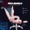 Sedia da Gaming Ergonomica Aosom Orecchie Gatto Rosa