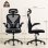 Sedia da ufficio ergonomica Aosom con braccioli ribaltabili, nero