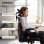 Sedia da ufficio ergonomica Aosom con braccioli ribaltabili, nero
