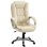Sedia Da Ufficio Girevole in PU Beige Dondolo Altezza Regolabile