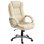 Sedia Da Ufficio Girevole in PU Beige Dondolo Altezza Regolabile